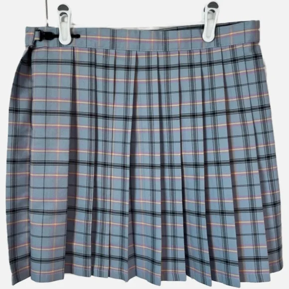 Skirts Pastel Coloured Light Blue Plaid Skirt Size Xl Poshmark